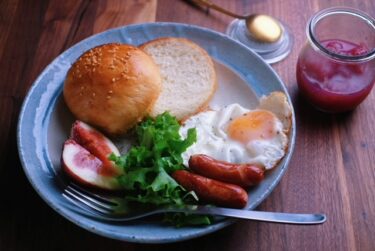 バンズを焼いてモーニングプレート